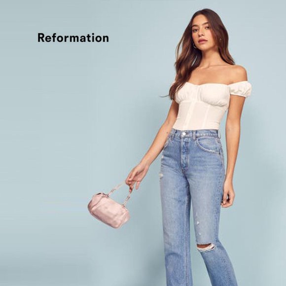 Reformation Tops - NWT REFORMATION Honor Off the Shoulder Top Size 8